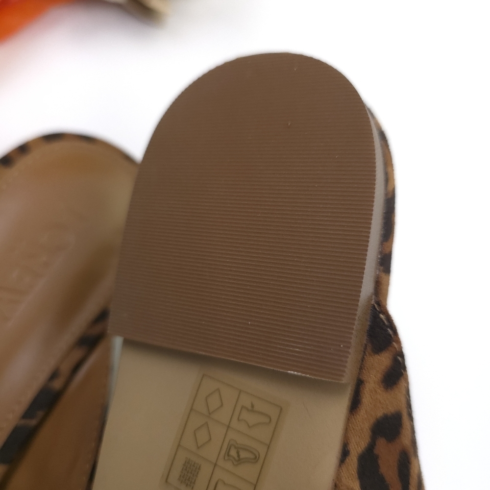 J. Crew Leopard Print Mary-Jane Flats - Brown/Black Sz 7.5m - Picture 8 of 10